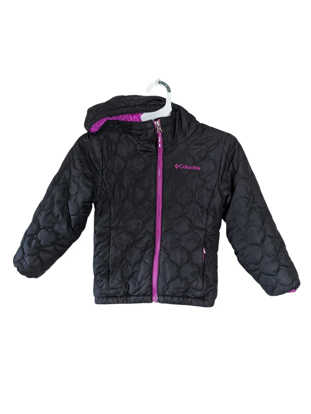 Columbia Girls Black Insulated Hooded Winter Jacket Size XXS